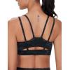 imageTHE GYM PEOPLE Womens Double Spaghetti Strap Sports Bras Supportive Strappy Workout Bra with PaddedBlackgrey Camo