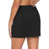 imageTHE GYM PEOPLE Womens High Waisted Golf Skorts Tennis Mini Athletic Active Skirts Builtin Shorts with 3 PocketsBlack