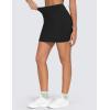imageTHE GYM PEOPLE Womens High Waisted Golf Skorts Tennis Mini Athletic Active Skirts Builtin Shorts with 3 PocketsBlack