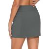 imageTHE GYM PEOPLE Womens High Waisted Golf Skorts Tennis Mini Athletic Active Skirts Builtin Shorts with 3 PocketsDark Grey