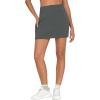 imageTHE GYM PEOPLE Womens High Waisted Golf Skorts Tennis Mini Athletic Active Skirts Builtin Shorts with 3 PocketsDark Grey