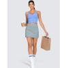 imageTHE GYM PEOPLE Womens High Waisted Golf Skorts Tennis Mini Athletic Active Skirts Builtin Shorts with 3 PocketsDenim Blue