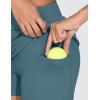 imageTHE GYM PEOPLE Womens High Waisted Golf Skorts Tennis Mini Athletic Active Skirts Builtin Shorts with 3 PocketsGreen Blue