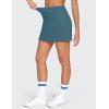 imageTHE GYM PEOPLE Womens High Waisted Golf Skorts Tennis Mini Athletic Active Skirts Builtin Shorts with 3 PocketsGreen Blue
