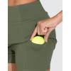imageTHE GYM PEOPLE Womens High Waisted Golf Skorts Tennis Mini Athletic Active Skirts Builtin Shorts with 3 PocketsOlive Green