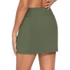 imageTHE GYM PEOPLE Womens High Waisted Golf Skorts Tennis Mini Athletic Active Skirts Builtin Shorts with 3 PocketsOlive Green