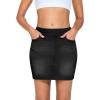 imageTHE GYM PEOPLE Womens High Waisted Mini Denim Skirts with Pockets Stretch Skinny Jean Bodycon SkirtsBlack
