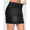 imageTHE GYM PEOPLE Womens High Waisted Mini Denim Skirts with Pockets Stretch Skinny Jean Bodycon SkirtsBlack