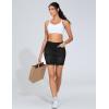 imageTHE GYM PEOPLE Womens High Waisted Mini Denim Skirts with Pockets Stretch Skinny Jean Bodycon SkirtsBlack