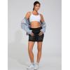 imageTHE GYM PEOPLE Womens High Waisted Mini Denim Skirts with Pockets Stretch Skinny Jean Bodycon SkirtsBlack