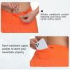 imageTHE GYM PEOPLE Womens High Waisted Running Shorts Quick Dry Athletic Workout Shorts with Mesh Liner Zipper PocketsOrange