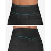 imageTHE GYM PEOPLE Womens High Waisted Stretchy Jean Skirts Front Slit Midi Denim Skirt with PocketsBlack