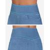 imageTHE GYM PEOPLE Womens High Waisted Stretchy Jean Skirts Front Slit Midi Denim Skirt with PocketsDenim Blue