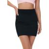 imageTHE GYM PEOPLE Womens High Waisted Sweat Skirts Lounge Workout Mini Pencil Short SkirtBlack