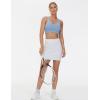 imageTHE GYM PEOPLE Womens High Waisted Sweat Skirts Lounge Workout Mini Pencil Short SkirtHeather White