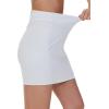 imageTHE GYM PEOPLE Womens High Waisted Sweat Skirts Lounge Workout Mini Pencil Short SkirtHeather White