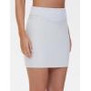 imageTHE GYM PEOPLE Womens High Waisted Sweat Skirts Lounge Workout Mini Pencil Short SkirtHeather White