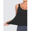 imageTHE GYM PEOPLE Womens Longline Sports Bra Wirefree Padded Workout Yoga Tank TopBlack