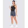 imageTHE GYM PEOPLE Womens Longline Sports Bra Wirefree Padded Workout Yoga Tank TopBlack