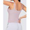 imageTHE GYM PEOPLE Womens Longline Sports Bra Wirefree Padded Workout Yoga Tank TopLight Purple
