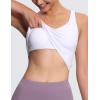 imageTHE GYM PEOPLE Womens Longline Sports Bra Wirefree Padded Workout Yoga Tank TopWhite