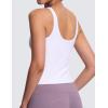 imageTHE GYM PEOPLE Womens Longline Sports Bra Wirefree Padded Workout Yoga Tank TopWhite