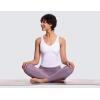 imageTHE GYM PEOPLE Womens Longline Sports Bra Wirefree Padded Workout Yoga Tank TopWhite