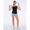 imageTHE GYM PEOPLE Womens Maternity Tank Tops Racerback Pregnancy Ruched Sleeveless Yoga Workout Shirts with Removable PaddedBlack