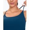imageTHE GYM PEOPLE Womens Maternity Tank Tops Racerback Pregnancy Ruched Sleeveless Yoga Workout Shirts with Removable PaddedDark Blue Green