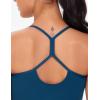 imageTHE GYM PEOPLE Womens Maternity Tank Tops Racerback Pregnancy Ruched Sleeveless Yoga Workout Shirts with Removable PaddedDark Blue Green