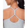 imageTHE GYM PEOPLE Womens Maternity Tank Tops Racerback Pregnancy Ruched Sleeveless Yoga Workout Shirts with Removable PaddedLight Grey Heather
