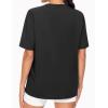 imageTHE GYM PEOPLE Womens Oversized T Shirts Summer Casual Short Sleeve Tops Crewneck Loose Workout Basic TeesBlack