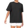 imageTHE GYM PEOPLE Womens Oversized T Shirts Summer Casual Short Sleeve Tops Crewneck Loose Workout Basic TeesBlack