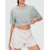 imageTHE GYM PEOPLE Womens Oversized T Shirts Summer Casual Short Sleeve Tops Crewneck Loose Workout Basic TeesGrey