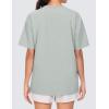 imageTHE GYM PEOPLE Womens Oversized T Shirts Summer Casual Short Sleeve Tops Crewneck Loose Workout Basic TeesGrey