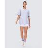imageTHE GYM PEOPLE Womens Oversized T Shirts Summer Casual Short Sleeve Tops Crewneck Loose Workout Basic TeesLight Purple