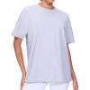 imageTHE GYM PEOPLE Womens Oversized T Shirts Summer Casual Short Sleeve Tops Crewneck Loose Workout Basic TeesLight Purple
