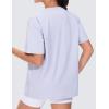 imageTHE GYM PEOPLE Womens Oversized T Shirts Summer Casual Short Sleeve Tops Crewneck Loose Workout Basic TeesLight Purple