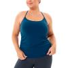 imageTHE GYM PEOPLE Womens Racerback Workout Tank Tops Sleeveless Yoga Athletic Shirts with Built in BraDark Blue Green