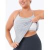 imageTHE GYM PEOPLE Womens Racerback Workout Tank Tops Sleeveless Yoga Athletic Shirts with Built in BraLight Grey Heather