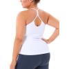 imageTHE GYM PEOPLE Womens Racerback Workout Tank Tops Sleeveless Yoga Athletic Shirts with Built in BraWhite