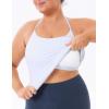 imageTHE GYM PEOPLE Womens Racerback Workout Tank Tops Sleeveless Yoga Athletic Shirts with Built in BraWhite
