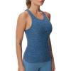 imageTHE GYM PEOPLE Womens Racerback Workout Tank Tops Slim Fit Soft Sleeveless Yoga ShirtsBlue Heather