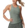imageTHE GYM PEOPLE Womens Racerback Workout Tank Tops Slim Fit Soft Sleeveless Yoga ShirtsGrey Green Heather