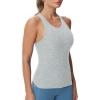 imageTHE GYM PEOPLE Womens Racerback Workout Tank Tops Slim Fit Soft Sleeveless Yoga ShirtsLight Blue Heather