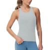 imageTHE GYM PEOPLE Womens Racerback Workout Tank Tops Slim Fit Soft Sleeveless Yoga ShirtsLight Blue Heather