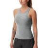 imageTHE GYM PEOPLE Womens Racerback Workout Tank Tops Slim Fit Soft Sleeveless Yoga ShirtsLight Grey Heather