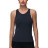imageTHE GYM PEOPLE Womens Racerback Workout Tank Tops Slim Fit Soft Sleeveless Yoga ShirtsNavy Blue