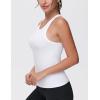 imageTHE GYM PEOPLE Womens Racerback Workout Tank Tops Slim Fit Soft Sleeveless Yoga ShirtsWhite
