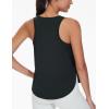 imageTHE GYM PEOPLE Womens Racerback Workout Tank Tops Split Side Loose Fit Sleeveless Yoga Running Shirts with Curved HemBlack